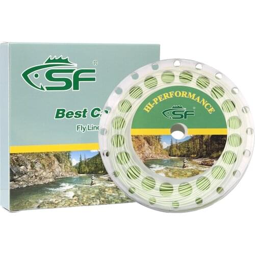 SF Fly Line All-Viz Bi-Colour Weight Forward Floating Fly Line with Welded Loop WF3 4 5 6 7 8F 100FT