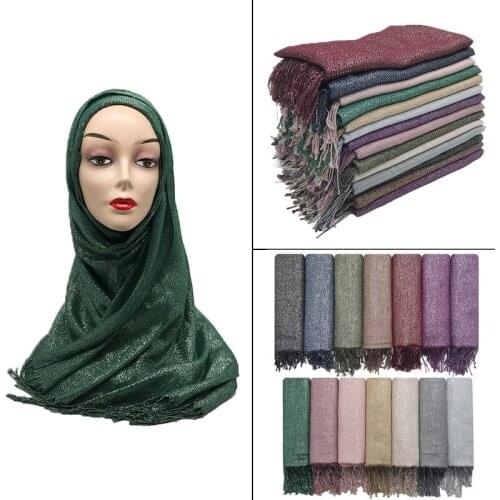 New Fashion Tassel Women Scarves Solid Color Long Shawls and Wraps Muslim Hijabs Scarves Ladies Scarves