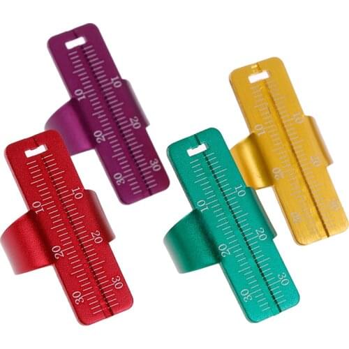 Stainless Steel Dental Equipment Endodontic Finger Ruler For Endo Span Measurement Scale Gauge Instrument Tool Dentist 4 Colors