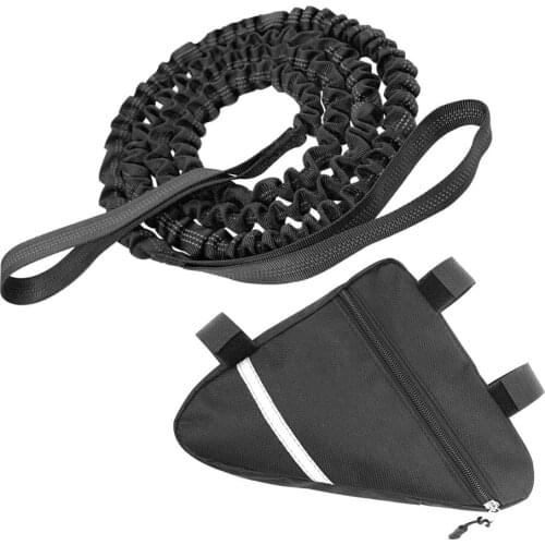 Bicycle Tow Rope 4000lbs Elastic Outdoor Bike Towing Strap Stretchable Portable Pull Strap Bicycle Triangle Bag Tow Rope Set