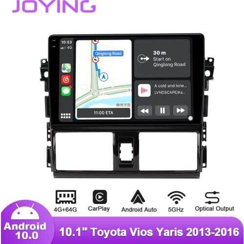 1DIN 10.1" Carplay GPS Stereo IPS Screen Android 10.0 4GB RAM +64GB ROM Stereo AutoradioFor Toyota Vios Yaris 2013-2016
