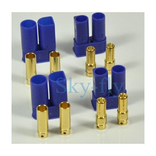 2 Pairs Male Female EC5 5mm Battery Gold Battery Connector Bullet Plug