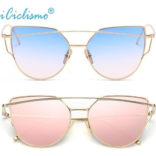 2018 New Brand Designer Sunglasses Women UV400 Sun Gasses For Women Cat Eye Eyewear vintage retro clear yellow Cateye Sunglasses