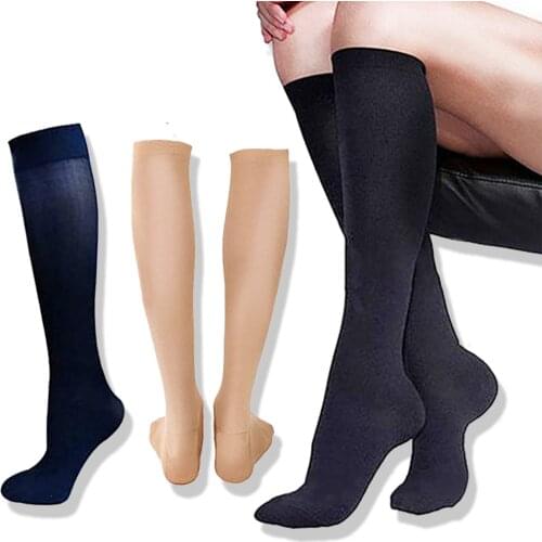 3 Pairs Stockings Pressure Compression Nylon Varicose Vein Unisex Knee High Leg Support Stretch Stocking Relief Pain Nylon