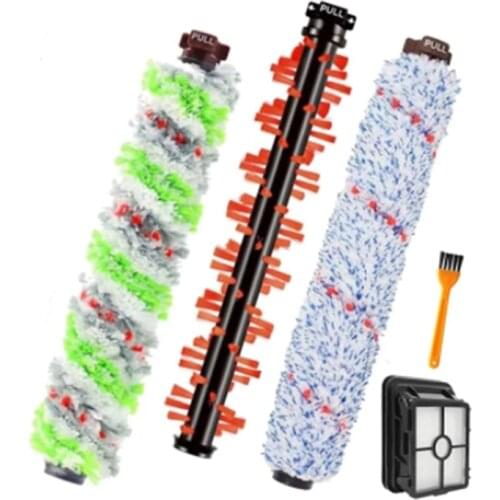 3 Pcs Brushes Roller,1 Filters,1 Cleaning Brush,for Bissell CrossWave 1866 1785 2052 1713 2225 Vacuum Cleaner