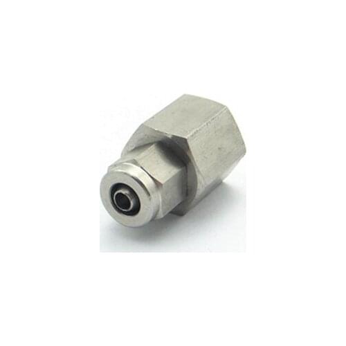 304 Stainless Steel 1/8" 1/4" 3/8" 1/2" BSP Female Thread To 4-16mm Quick Tube Pipe Fitting Union Connector Fit PU PTFE Tube