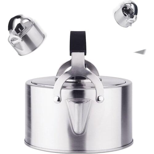 430Premium Whistling Tea Kettle Rust Resistant Stainless Steel Gas Electric Induction Stovetop Kettle Water Kettles Camping Teap
