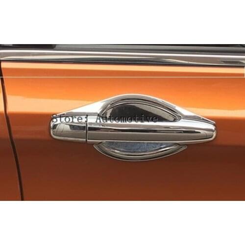 Accessories FIT FOR CITROEN C4 C6 for PEUGEOT 207 308 407 CHROME SIDE DOOR HANDLE BAR COVER CATCH TRIM MOLDING CAP MOULDING