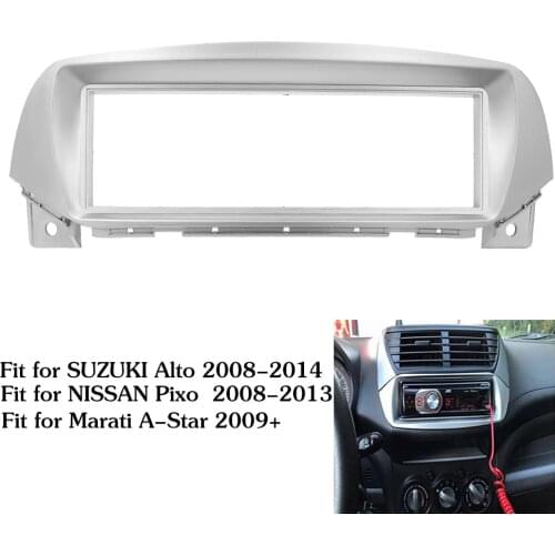 1Din Car Radio Fascia for 2008-2014 Suzuki Alto Nissan Pixo Maruti A-Star Dash CD Player Audio Fitting Adaptor