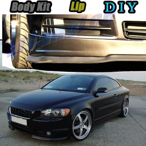 Car Bumper Lip Front Spoiler Skirt Deflector For Volvo C70 1996~2013 Tune Car Modified Body Kit VIP Hella Flush Lips
