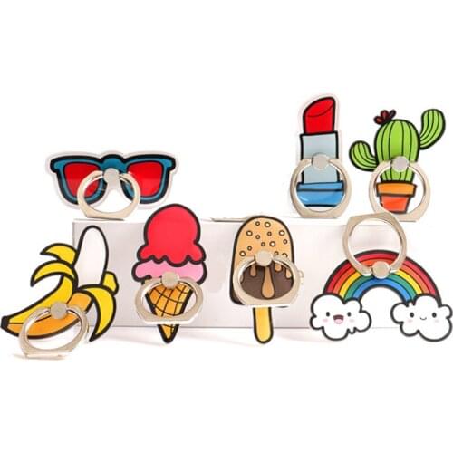 *UVR Smartphone Car Folding Bracket Strong Desk Holder Cosmetic Desserts Rainbow Mobile Phone Stand Holder Mobile Phone Stand