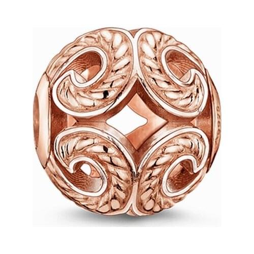 5mm Hole Wave Bead, Fashion Thomas Style DIY Karma Beads 925 Sterling Silver Ts Jewelry Fit Earring Bracelet Necklace for Women