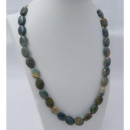 26pcs Miscellaneous stone Fashion Necklace Pendant Beads 14x11x5mm 14x10x7mm 31.3g Oval Beads For Jewelry Making DIY Length 36cm
