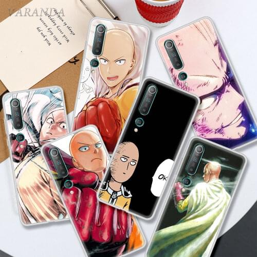Saitama One Punch Man Case For Xiaomi Mi 11 Poco X3 NFC 9T 10T Note 10 Lite 5G 10s CC9e M3 A2 Translucent Soft Phones Cover