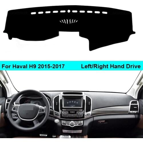 Dash Mat For Haval H9 2015 2016 2017 LHD RHD 2 Layers Car Dashboard Cover Carpet Cape Rug Shade Carpet Dashmat Pad