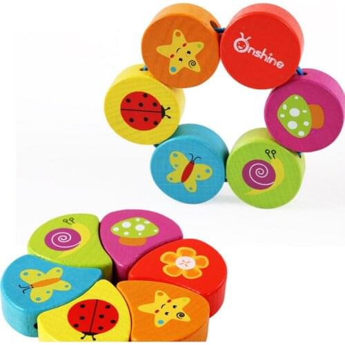 N124 Children 's wooden toys authentic puzzle early education rainbow over the music baby creative toys