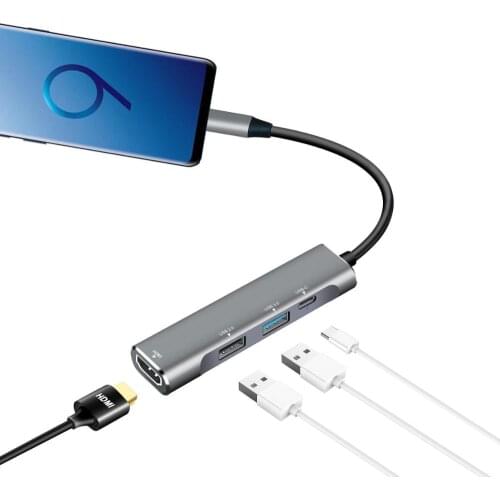 Docking Station USB C to HDMI Adapter 4k video output desktop experience for Huawei Mate 20 p20 p30/pro to TV Monitor Projector