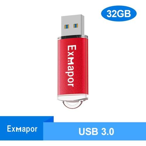 USB 3.0 Flash Drive, Exmapor 32 GB Flash Drive 3.0 32GB Thumb Drive Jump Drive Memory Stick Zip Drive for Computer Data Storage