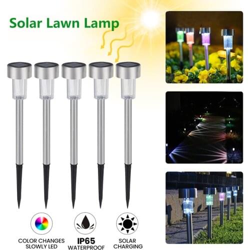 10Pcs Solar Garden Lights Outdoor Solar Lawn Lamps IP65 Waterpoof Landscape Lighting For Pathway Patio Yard Lawn Decoration