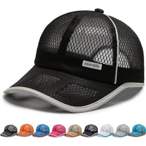 Women Men Summer Unisex Baseball Caps Female Male Breathable Mesh Snapback Hats Solid Casual Sport Fishing Hats Cap