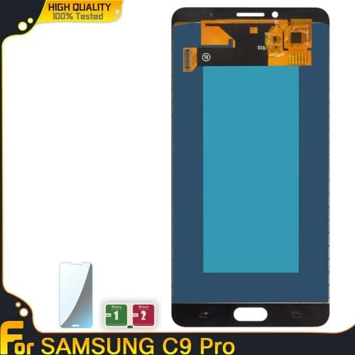 COPY OLED LCD Display For Samsung Galaxy C9 Pro LCD C9000 Display Touch Screen Digitizer Assembly Replace Parts For c9 pro lcd