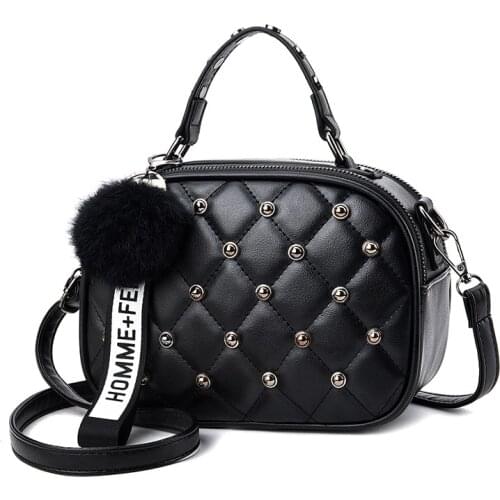 Korean version of the new Embroidery line shoulder diagonal Fashion casual ladies small square bag chouding 21X19X15cm