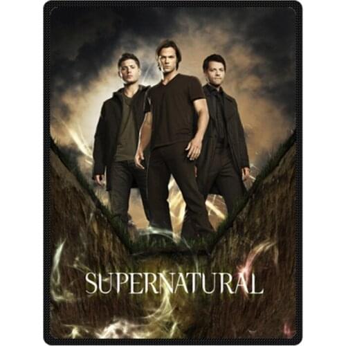 Anime Supernatural SPN Blanket Mat Throw 3D Printed Bedroom Home Sofa For Boys Girls Fan Washable