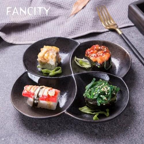 FANCITY Creative kiln turned ceramic western food plate pasta plate steak plate serving dish special-shaped disc home restaurant