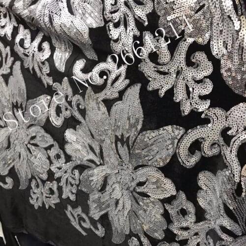 Fashionable Nigerian lace fabrics french lace fabric BZL-9917 sequins african tulle laces fabrics 16