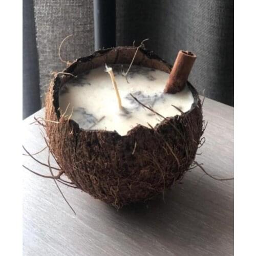 Natural Coconut Shell Decorative Scented Candle