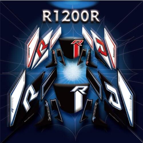 New Motorcycle Front Fairing Sticker 3D Gel Protector Number Board moto Engine Vehicle decals Suitable for BMW R1200R 2019