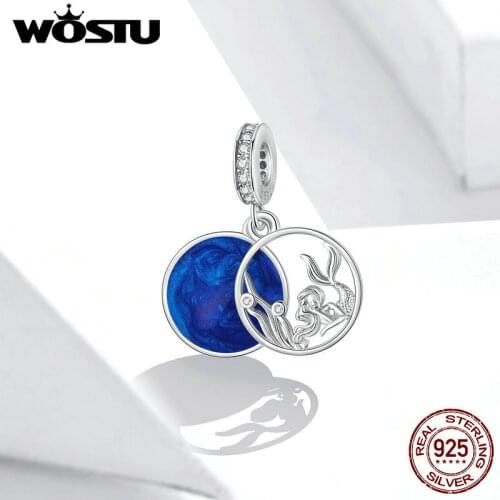 Wostu 2020 925 Sterling Silver Pendant Charm fit Original Dreamy Sea Bracelet Necklace DIY Fine Jewelry Accessories SCC1586