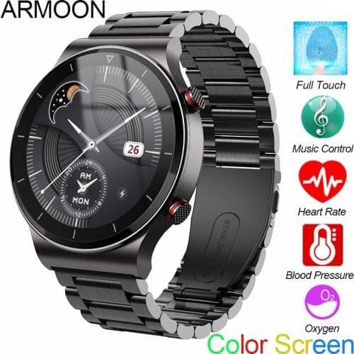 Smart Bluetooth Call Watch I19 Fitness Tracker Band Men Heart Rate Music Sport Alarm Round Business Bracelet Touch Color Screen