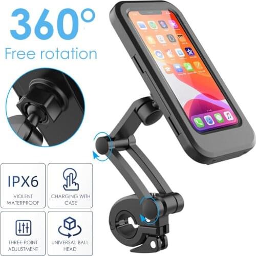 Universal Motorcycle Phone Holder Waterproof Support Moto Mountain Bicycle Stand Mount Bracket For Cellphone Cycling Accessories