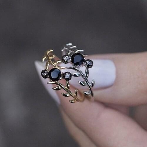 New Sale Gold Plating Vintage Retro Rings for Beauty Luxury Engagement Rings Jewelry Yellow/Rose/White Gold Size 5/6/7/8/9/10