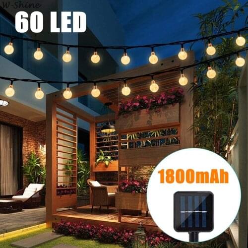 60LED Solar Bulbs String Lights Waterproof LED Fairy String Light For Outdoor Yard Garden Light Festival Decoration
