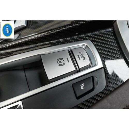 Yimaautotrims For BMW 5 Series GT 2012 - 2017 ABS Accessories Electrical Park Handbrake "P" Stalls + Auto Hold Button Cover Trim