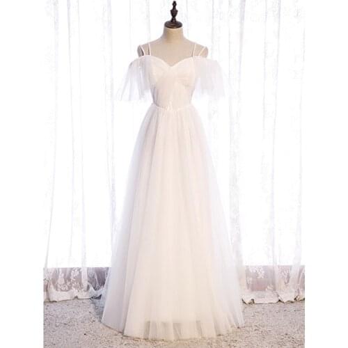 Sweetheart Evening Dress Formal Robe De Soiree Short Sleeve White Evening Dresses Long Dress 2021 New Design Vestido De Festa