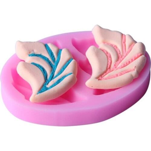 1PCS Leaf Shape Fondant Cake Molds Fondant Decoration Soap Chocolate Mould Kitchen Baking Cake Tool