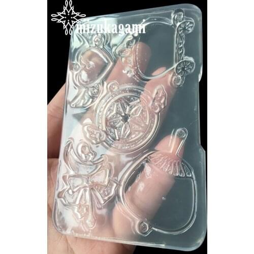 1pcs UV Resin Heart Fan Moon Bow Magic Array Liquid Silicone Mold DIY Resin Jewelry Pendant Necklace Mold