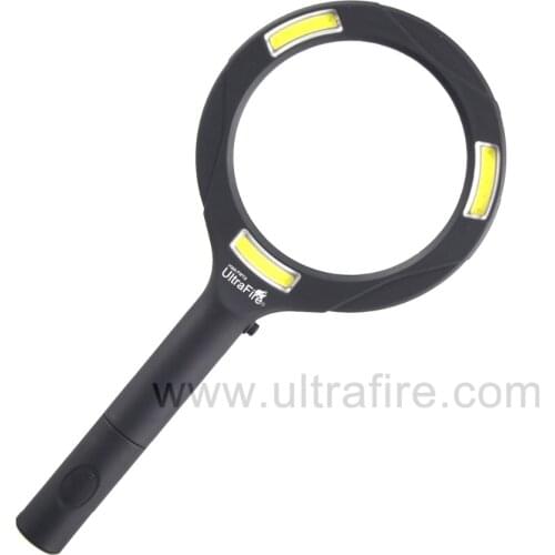 3x lupa 3 COB LED Super brillante luz lupa de mano durable mango de goma newspapper Mapas ayuda de lectura