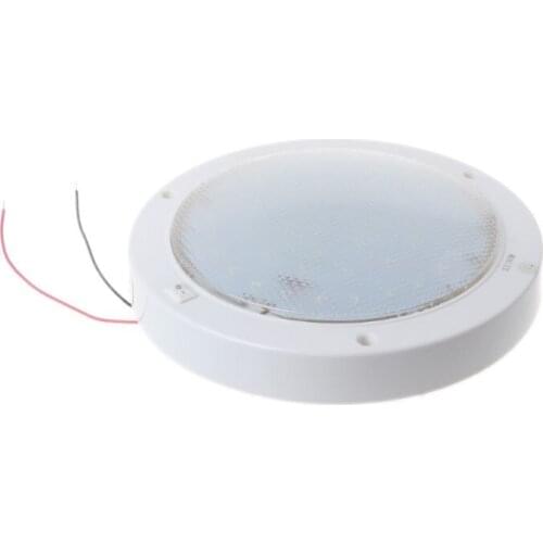 50LC LED RV Interior Led Ceiling Light Boat Camper Trailer Single Dome 12-24V 800LM 9W