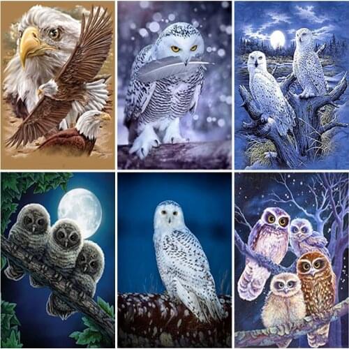 DIY Eagle 5D Diamond Painting Full Square Drill Bird Diamond Embroidery Cross Stitch Mosaic Animal Resin Wall Art Home Decor