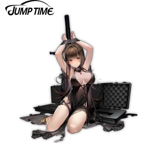 Jump Time 13 x 8.3cm For Girls Frontline DSR-50 Higgest Bid Alt Anime Waifu Car Stickers Car Accessories Laptop Waterproof Decal