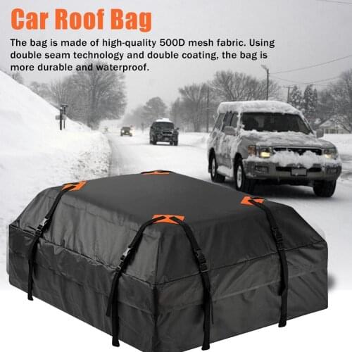 Car Roof Rack Car Roof Bag Cargo Carrier 15 Cubic Feet Waterproof Rooftop Cargo Carrier With 8 Reinforced Straps Fits ALL Cars