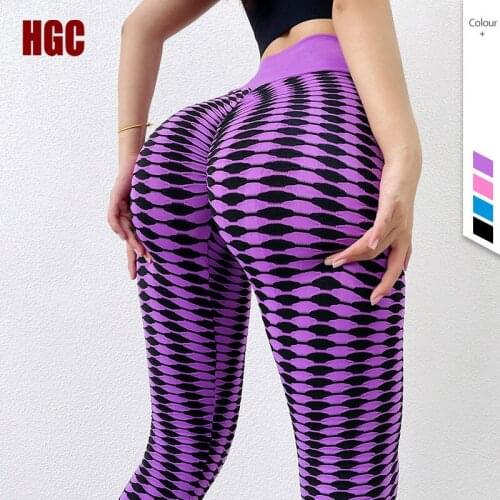 HGC Seamless Yoga Pants Womens High Waist Leggings Sport Fitness Peach Hip Sexy Slim Workout GYM Elastic Booty Scrunch Tights
