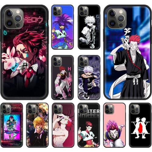 Phone Case for iPhone 11 Pro Cover For iphone 12 Pro Max 7 8 Plus XR SE 2020 X XS Funda Black Shell Hisoka Anime Hunter X hunter