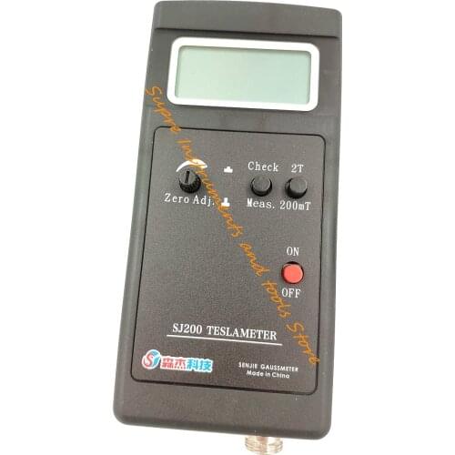 SJ200 Digital Gauss Meter Static Magnetic Field Tesla Tester 0-200Mt-2000mT with Adapter