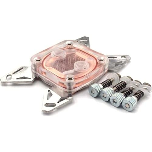 Computer CPU Cooler Water Cooling Block Copper Base POM Cover for LGA 1155 2011 AMD AM4 Fans Cooling