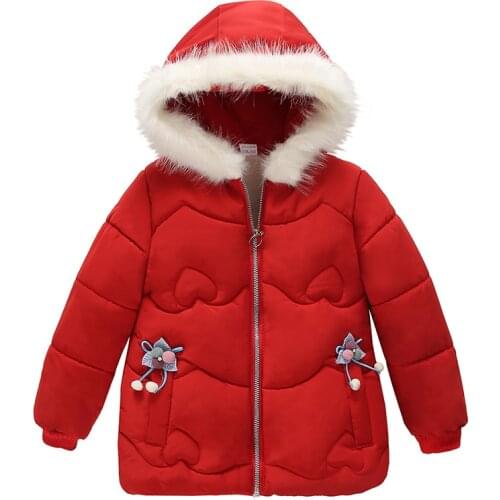 2020 Kids Clothes Girls Jacket Autumn Winter Warm Hooded Jackets For Girl Fashion Coats Cartoon Cute Down Jacket